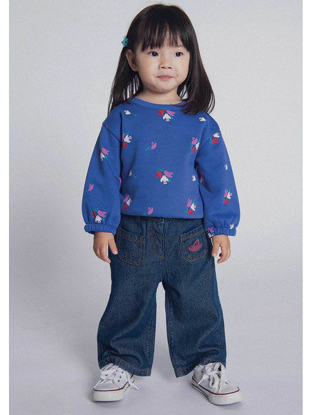 DPAM βρεφικό τζιν παντελόνι για κορίτσια Birdie - 381317 Denim Blue Σκούρο