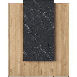 Γραφείο Reception 893RAN5456 90x40x110cm Marble Effect Black-Natural