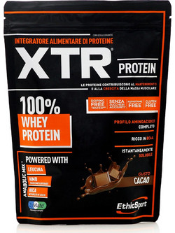 EthicSport XTR Cacao Πρωτεΐνη Ορού Γάλακτος Γράμμωσης Χωρίς Γλουτένη 500gr