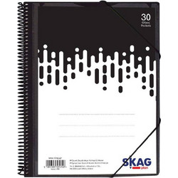 Skag Σουπλ Α4 30 θέσεων Σπιράλ Μαύρο