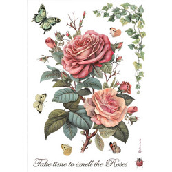 Stamperia Ριζόχαρτο Decoupage A4 (21X29,7cm) Big Rose