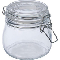 Δοχείο γυάλινο με αεροστεγές κλείσιμο 400 ml. Υ10,3xO9,7εκ