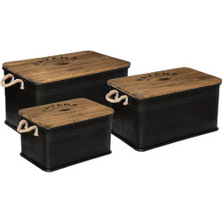 Σετ Μεταλλικά Κουτιά Αποθήκευσης 60.3 x 38 x 33 cm 3 τμχ Atmosphera 178716