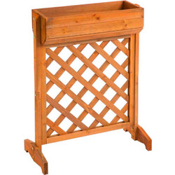 Ξύλινη Ζαρντινιέρα Κήπου με Καφασωτό 56 x 30.5 x 76 cm Hoppline HOP1001326