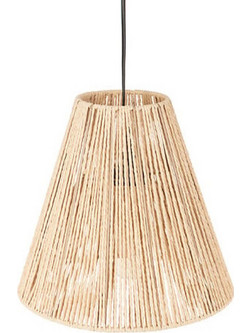 Spitishop A-S Giada Natural Rope Κρεμαστό Φωτιστικό Οροφής με Σχοινί Μονόφωτο Μπεζ 157702