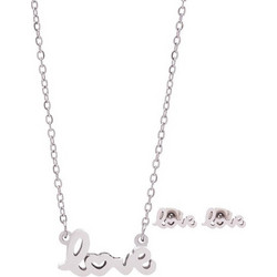 Dalee Jewels Stainless Love Σετ Κολιέ & Σκουλαρίκια 3τμχ