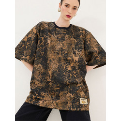 Hemithea Cheetah Oversized T-Shirt Born From Dreams Brown / Black