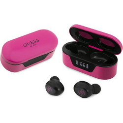 Guess Classic Logo Ακουστικά Bluetooth In Ear Magenta