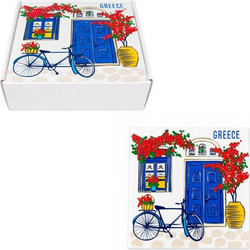 Σετ σουβέρ Greece 4τμχ - Coaster set 4pcs 026077