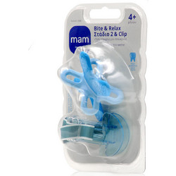 Mam Bite & Relax Phase 2 & Clip Blue 4m+ 1τμχ