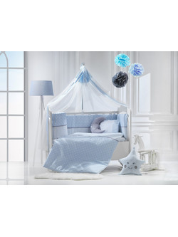 Abo Carousel Σετ Κούνιας 70x140cm Blue 9τμχ