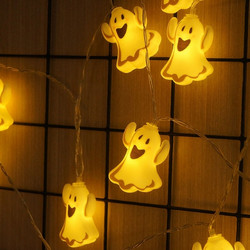 Διακοσμητική Γιρλάντα LED Modee Halloween με Φαντάσματα (165cm/15cm) - Θερμό Λευκό
