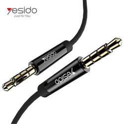 Yesido YAU16 Καλώδιο AUX Nylon Braided 3.5mm male - 3.5mm male 3m Μαύρο