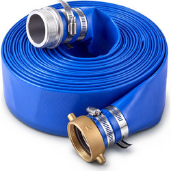 VEVOR Σωλήνας Εκκένωσης Πισίνας PVC Lay Flat 2" x 15,2 m με Σύνδεσμους Pin Lug, Μπλε PSRG20INCH50W1UXA001V0