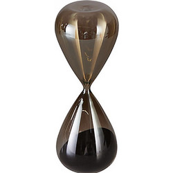 Κλεψύδρα διακοσμητική γυάλινη μαύρη 60 λεπτών Υ30εκ