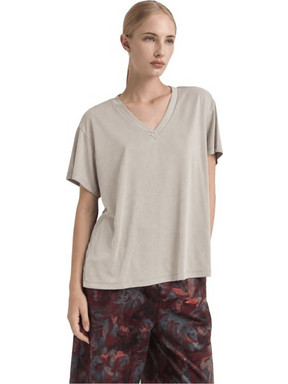 NAMASTE ARLETTE Μπλούζα modal σε άνετη γραμμή WW0726019 BEIGE NAMASTE