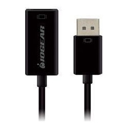 IOGEAR Μετατροπέας DisplayPort (αρσενικό) σε HDMI (θηλυκό) 0,15 m - GDPHD4KA - Μαύρο