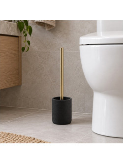 ΑΞΕΣΟΥΆΡ ΜΠΆΝΙΟΥ TOILET BRUSH PLAIN POLYRESIN AQUAMARBRE NOIR/OR DO