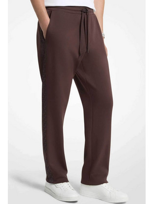 Michael Kors Ανδρικό Παντελόνι Φόρμας Καφέ CF552Q65MF