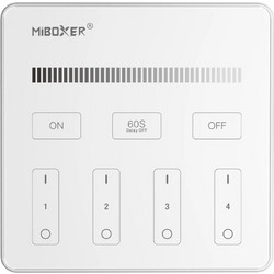 MiBoxer Τηλεχειριστήριο Αφής RF 4 Ζωνών για Μονόχρωμη Ταινία Λευκό (B1-W)