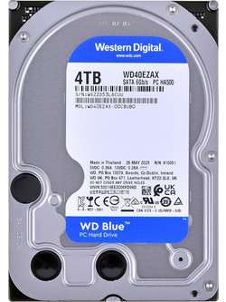 Western Digital Blue 4TB HDD Σκληρός Δίσκος 3.5" Sata 3 5400rpm με 256MB Cache WD40EZAX