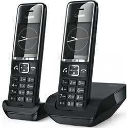 Gigaset Comfort 550 Ασύρματο Τηλέφωνο Σετ Duo με Ανοιχτή Ακρόαση Μαύρο