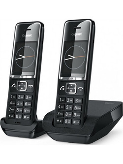 Gigaset Comfort 550 Ασύρματο Τηλέφωνο Σετ Duo με Ανοιχτή Ακρόαση Μαύρο