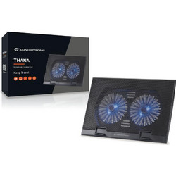 Conceptronic THANA02B Cooling Pad Laptop έως 17" με 2 Ανεμιστήρες & Φωτισμό