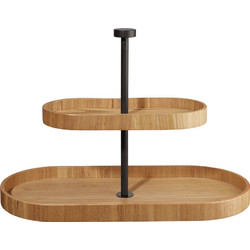 Asa Selection WOOD Ορντεβιέρα 2 Επιπέδων Ξύλινη Natural 35x16,5x25 Εκ