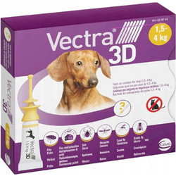 Ceva Vectra 3d Πιπέτες Κατά Παρασίτων Σκύλους 1 5-4kg 3 Τεμάχια