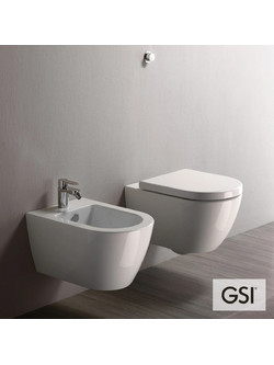 Κρεμαστό μπιντέ GSI Pura 55 cm - Λευκό