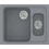 Sanitec Classic 330 Επικαθήμενος Νεροχύτης Γρανίτη Αντιστρεφόμενος Ματ Metallic Silver 62x50cm