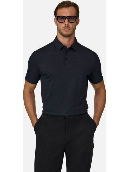 Boggi Milano Ανδρική Μπλούζα Polo Κοντομάνικη Μαύρη BO26A043209