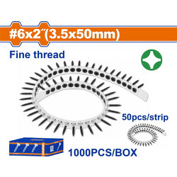 Wadfow WXS2515C Βίδες Γυψοσανίδας Ταινίας 3.5 Χ 50 mm 1000 Τεμάχια
