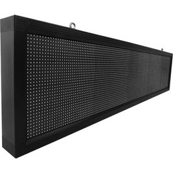 GLOBOSTAR 90284 κυλιόμενη LED επιγραφή P10 μονής όψης, AC 220-240V IP65 πορτοκαλί, WiFi/FK app, αισθ. θερμ./υγρασίας