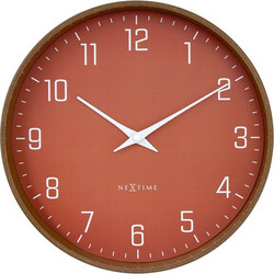 Ρολόι Τοίχου Nextime Lyra 30cm με Αθόρυβη Λειτουργία και Εφέ Ξύλου Nextime 3341 OR - NexTime