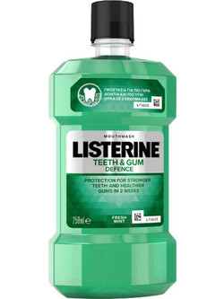 Listerine Teeth & Gum Defence Στοματικό Διάλυμα Κατά της Πλάκας & της Ουλίτιδας 250ml