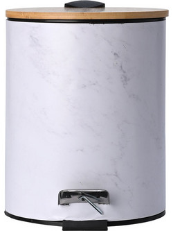 02-22020 ESTIA ΧΑΡΤΟΔΟΧΕΙΟ ΜΠΑΝΙΟΥ MARBLE SOFT CLOSE 5lt