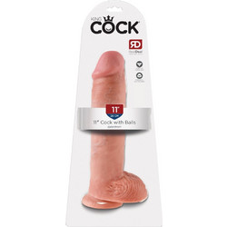 Pipedream King Cock 11" Ρεαλιστικό Dildo με Βεντούζα & Όρχεις 28cm Flesh