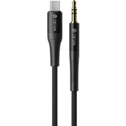 Καλώδιο Ήχου Devia EC620 USB C σε 3.5mm 1m Ipure Μαύρο
