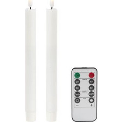 Addison Ross Κεριά Κηροπηγίου Mε Mπαταρία Led White 23cm Addisson Ross (2 τεμάχια)