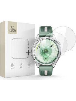 Tech-Protect Glass Fit+ 2-Pack - Σκληρυμένο Γυαλί 9H για Huawei Watch GT 6 / 7 46mm, Διάφανο