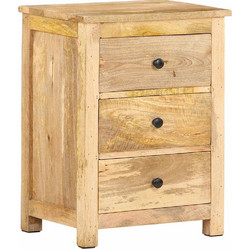 vidaXL Κομοδίνο 45 x 35 x 60 εκ. από Μασίφ Ξύλο Μάνγκο