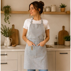 Ποδιά 65x73cm Σχ. Maison 90% pol. - 10% cotton Light Grey
