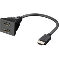 GOOBAY HDMI splitter 68784, 1x input/2x output, 1080p, μαύρο
