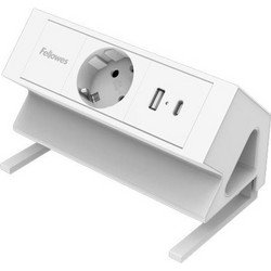 POWER EXT. DESK TYPE F AMPRA/WHITE 100137173 FELLOWES