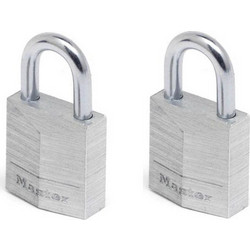 Master Lock 9120EURTCC - Σετ 2 λουκέτα αλουμινίου 20mm με ίδιο κλειδί