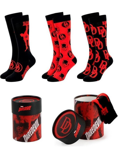 Marvel - Daredevil Socks (Pack of 3 Pairs) (Size 38-45)