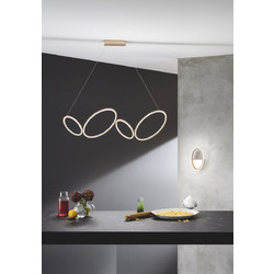 Ondaluce So. Rice/Oro Κρεμαστό Φωτιστικό Οροφής Χρυσό 6501250