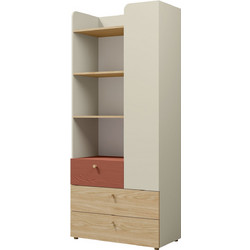Βιβλιοθήκη Yuki 1D 3S Tall - Noukou Concept Store - Κοραλί